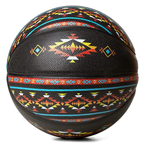 Southwest Indoor-Outdoor Basketball 29.5", Composite Leather Basketball Size 7 Adult for Men and Women - color: Black