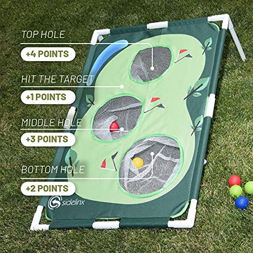 Golf Cornhole Set - Golf Yard Game - Chipping Practice Set for Both Indoors and Outdoors - Perfect Golf Gift for Men