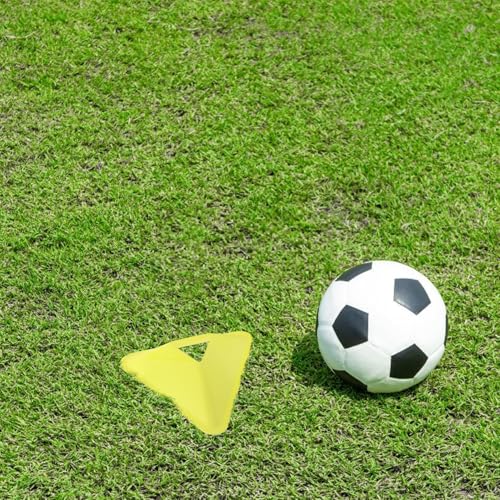 Happyyami 10pcs Soccer Training Cones Disc Set Orange Small Agility Sports Markers for Football Drills Field Practice and Soccer Coaching