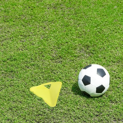 Happyyami 10pcs Soccer Training Cones Disc Set Orange Small Agility Sports Markers for Football Drills Field Practice and Soccer Coaching