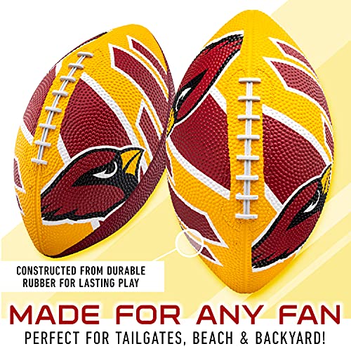 Franklin Sports NFL Team Footballs - Rubber Youth Mini Balls for All Teams - Kids 8.5" Football + Air Pump Sets - Official NFL Licensed - style: Arizona Cardinals
