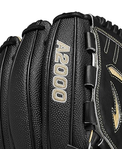 Wilson A2000 Pitcher's Baseball Gloves - color: Black/Saddle Tan, size: 12"