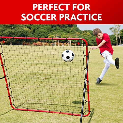 Soccer Rebounder, Kickback Rebound Net - Football Training Gifts, Aids & Equipment for Kids, Teens & All Ages, Perfect Storage