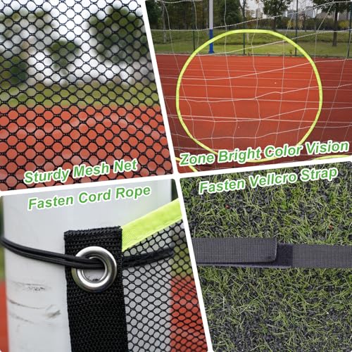 Soccer Goal Target Net with 7 Bright Scoring Target Zones,Soccer Shooting Training Aid, Soccer Training Equipment Accessory (Target net only,Soccer Goal Not Included) - size: 12*6'