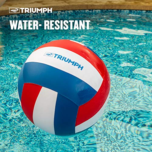 Triumph Patriotic Monster Volleyball - from the Beach to the Backyard, Play Multiple Games with the Oversized Volleyball