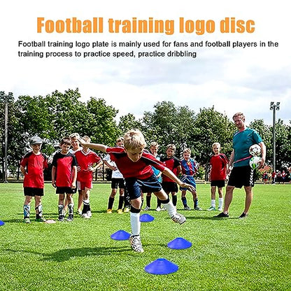 Football Training Equipment | Speed Agility Training Set, Including 1 Agility Ladder, 4 Steel Piles,12 Disc Cones,1 Resistance Umbrella .| for Athletes/Sports Including Football & Basketball - color: blue