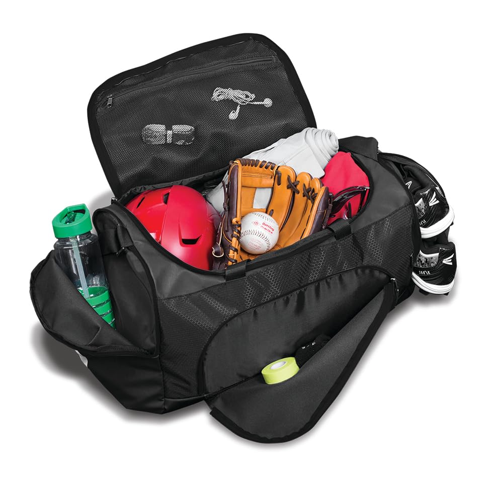 Easton | 310D PLAYER DUFFLE | Baseball & Fastpitch Softball | Multiple Colors - color: Black