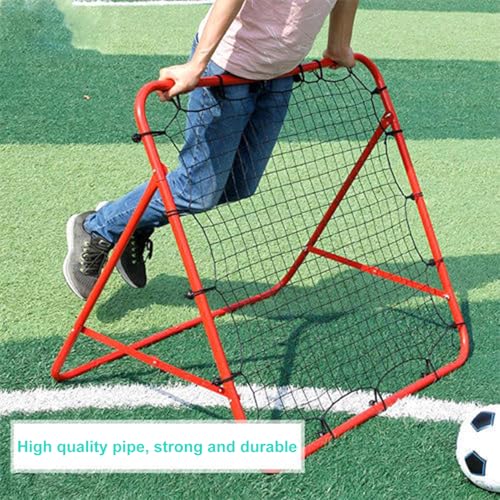 Soccer/Baseball/Volleyball Rebounder Net, 3.3×3.3ft Bounce Back Net Kickback Trainer, Rebound Net Adjustable Practice Target Pitchback Net for Backyard Training Equipment Gift for Kids & Adults