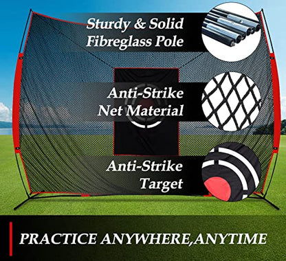 Golf Practice Net: Durable Target Portable Practice - Quick Set Up Training Outdoor Backyard Indoor Garage USS for Youth