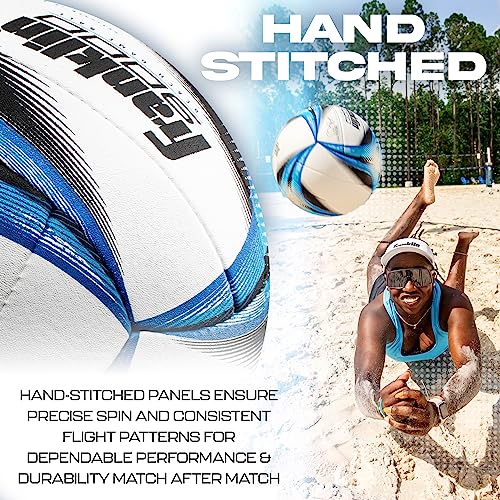 Franklin Sports Pro Beach Volleyball Ball - Kerri Walsh Jennings 9000 Beach Game Sand + Outdoor Volleyball - Competition Ball for Sand + Outdoor Courts - Hand Sewn Synthetic Leather