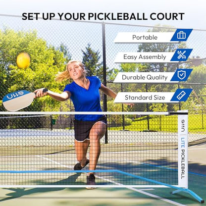 A11N SPORTS Portable Pickleball Net - 22ft Regulation Size Net with Carrying Bag