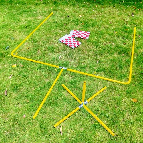 Desyeryamimi Football Field Goal Post - 8.6 ft x 6 ft Steel Tube Frame - Adjustable Height Kicking Goals for Backyard - Youth/Kids/Adults
