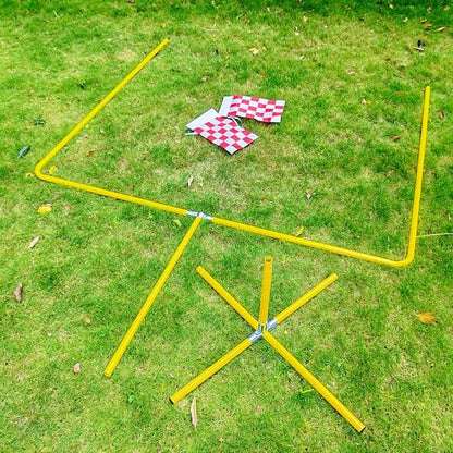 Desyeryamimi Football Field Goal Post - 8.6 ft x 6 ft Steel Tube Frame - Adjustable Height Kicking Goals for Backyard - Youth/Kids/Adults