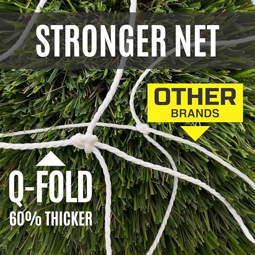 QUICKPLAY Q-Fold Soccer Goal | 30-Second Folding Design for Easy Setup | Portable & Weatherproof uPVC Soccer Goal for Backyard | Durable Post for Adults & Kids - style: 16 x 7'