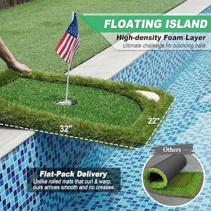SENSECLUB Foldable Chipping Net & Floating Green, Indoor Golf Practice Chipping Target, Backyard Golf Game & Gifts - style: Floating Chipping Green