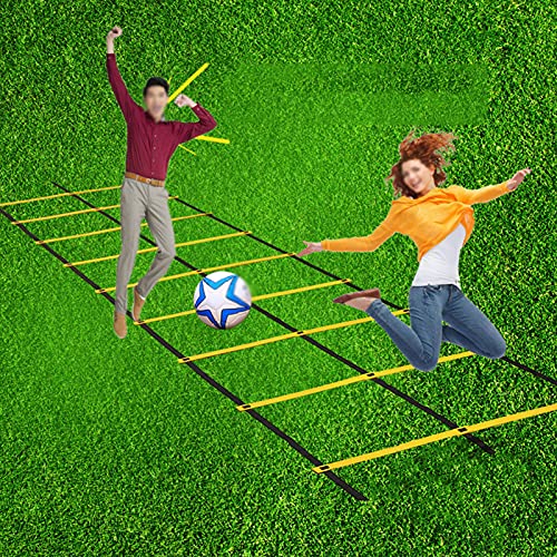 Agility Ladder Adjustable Agility Ladder, Cones Football Training Equipment, Sports Fitness Training Set, for Kids/Adults Speed Training(Size:3m)