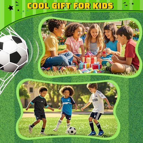 Soccer Goal Set with 3 Ball Pump for Toddler Kid, Portable Goals Training Equipment for Garden Indoor Outdoor Backyard, Birthday Gift for Boy Girl Sports Toy Family Game 23" W×18" H×12" D