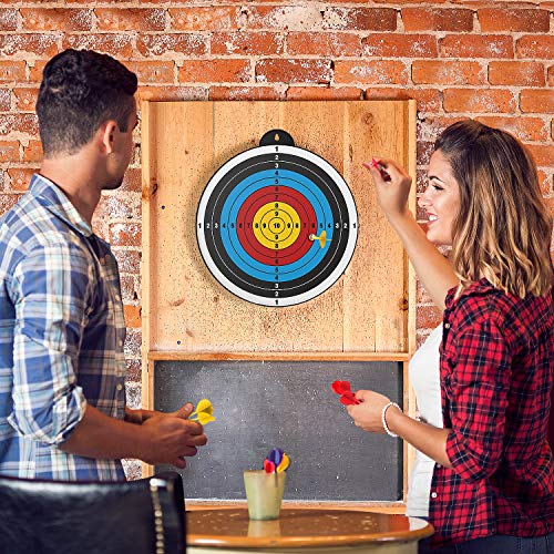 Dart Board - 12pcs Magnetic Darts - Excellent Indoor Game and Party Games - Gifts for 5 6 7 8 9 10 11 12 Year Old Boy Kids - style: Black