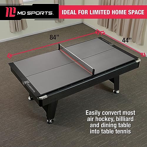 MD Sports Table Tennis Tables Multiple Styles Ping Pong Tables, Foldable for Easy Storage with Nets Included, Perfect for Family Game Rooms | Multiple Styles - style: 7 Ft. Foldable Tabletop