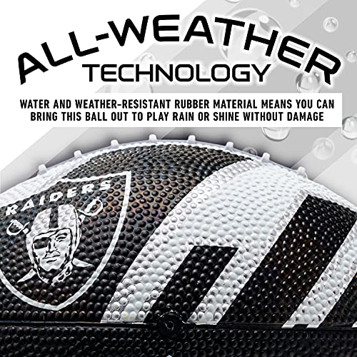 Franklin Sports NFL Team Footballs - Rubber Youth Mini Balls for All Teams - Kids 8.5" Football + Air Pump Sets - Official NFL Licensed - style: Las Vegas Raiders