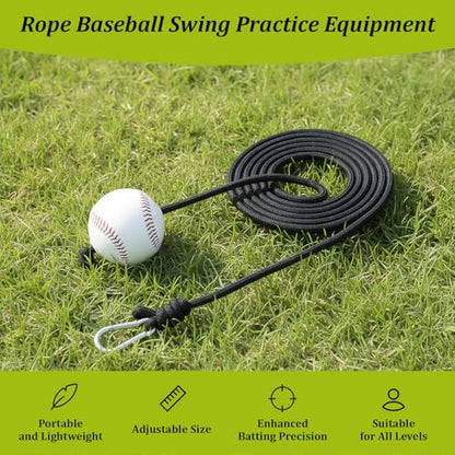 Baseball & Softball Batting Training Equipment, Rope Baseball Swing Practice Equipment, Softball Hitting Training Aids, Solo/Team Batting Practice Trainer Effortlessly Enhance Hitting Accuracy