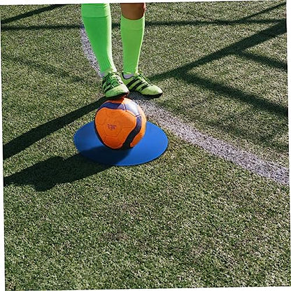 4 Pcs Round Soccer Marker Durable Training Markers for Football Basketball and Agility Drills Bright Colors Yellow Red Blue Use
