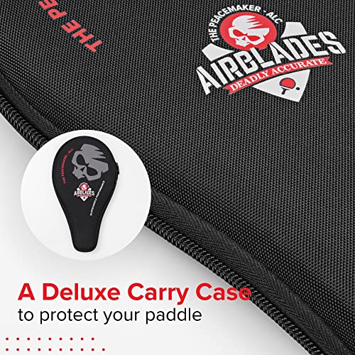 The Peace Maker ALC - Professional Ping Pong Paddle - Carbon Fiber Table Tennis Racket Producing Maximum Spin & Control for All Levels - Hard Carry Case & Ergonomic Handle.