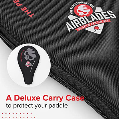 The Peace Maker ALC - Professional Ping Pong Paddle - Carbon Fiber Table Tennis Racket Producing Maximum Spin & Control for All Levels - Hard Carry Case & Ergonomic Handle.