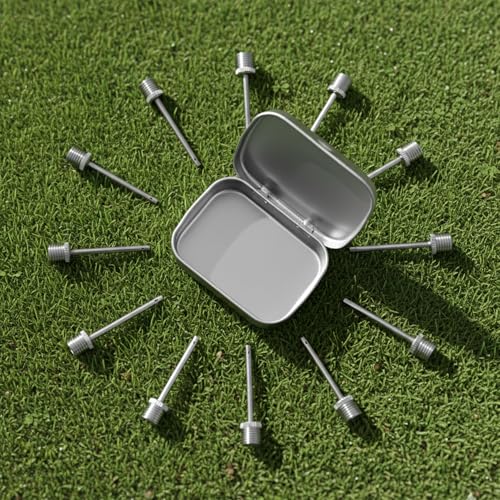 Ball Needle 12pcs in a Storage Box, Ball Pump Needle for Basketball, Football, Soccer Ball, Volleyballs, Handballs and Also Fits All Hand Pumps, Electric Ball Pumps, and Portable Inflators.