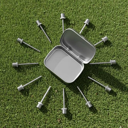 Ball Needle 12pcs in a Storage Box, Ball Pump Needle for Basketball, Football, Soccer Ball, Volleyballs, Handballs and Also Fits All Hand Pumps, Electric Ball Pumps, and Portable Inflators.