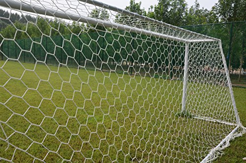 Aoneky Polyester Soccer Goal Net - 4 mm Cord - Replacement Full Size Football Post Net- Heavy Duty Soccer Netting - NOT Include Posts - size: 12 x 6 Ft
