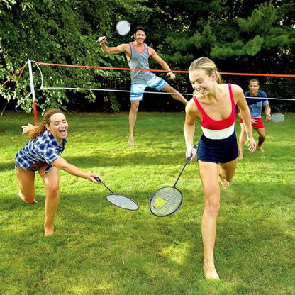 KH Badminton Rackets Set of 2 4 6 for Adults Kids,Beach Lawn Backyard Game Outdoor Sports,Racquets,Shuttlecocks & Carry Bag Included - color: Black, Red, Blue (4 Player)