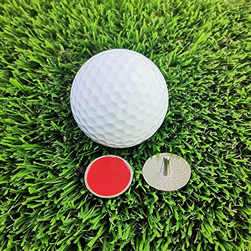 Golf Ball Markers Ball Position Marker 3 pcs a Pack Zinc Alloy Material (White Red and Black Multi-Colors)