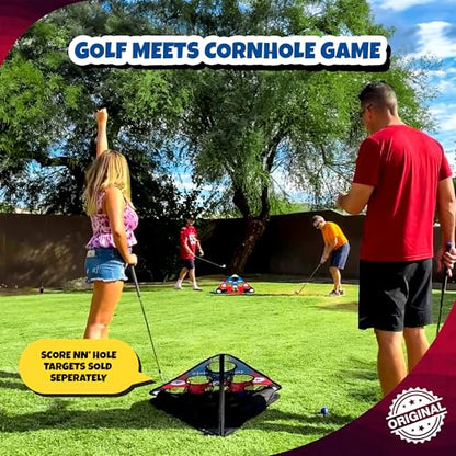 2X Non-Slip Golf Mats & 8X Foam Golf Balls ONLY | Targets NOT Included | CHIP NN' Hole Golf Meets Cornhole Game Mode | Golf Meets Cornhole Game for Backyard, Indoors, Beach, Pool Side