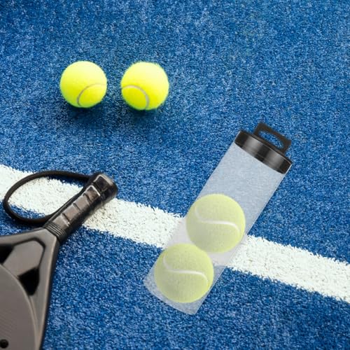 POPETPOP Transparent Tennis Ball Holder Portable Tennis Storage Bottle 9.44 Inch Clear PVC Tube for Balls Sports Organizer