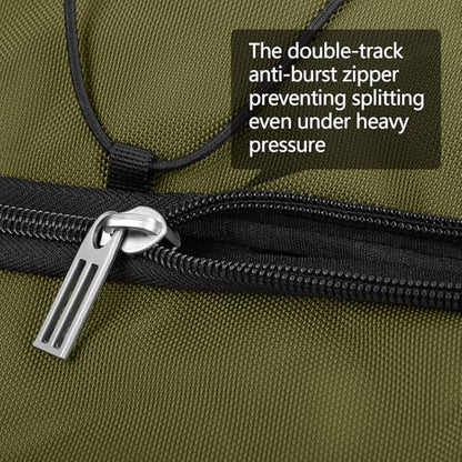 110L Expandable to 140L 32” Foldable Oxford Soft-Sided Rolling Duffle Bag with 2 Heavy-Duty Wheels,2 Large Compartments,Adjustable Shoulder Strap and Attached Organizer Pouch,Green - color: Army Green