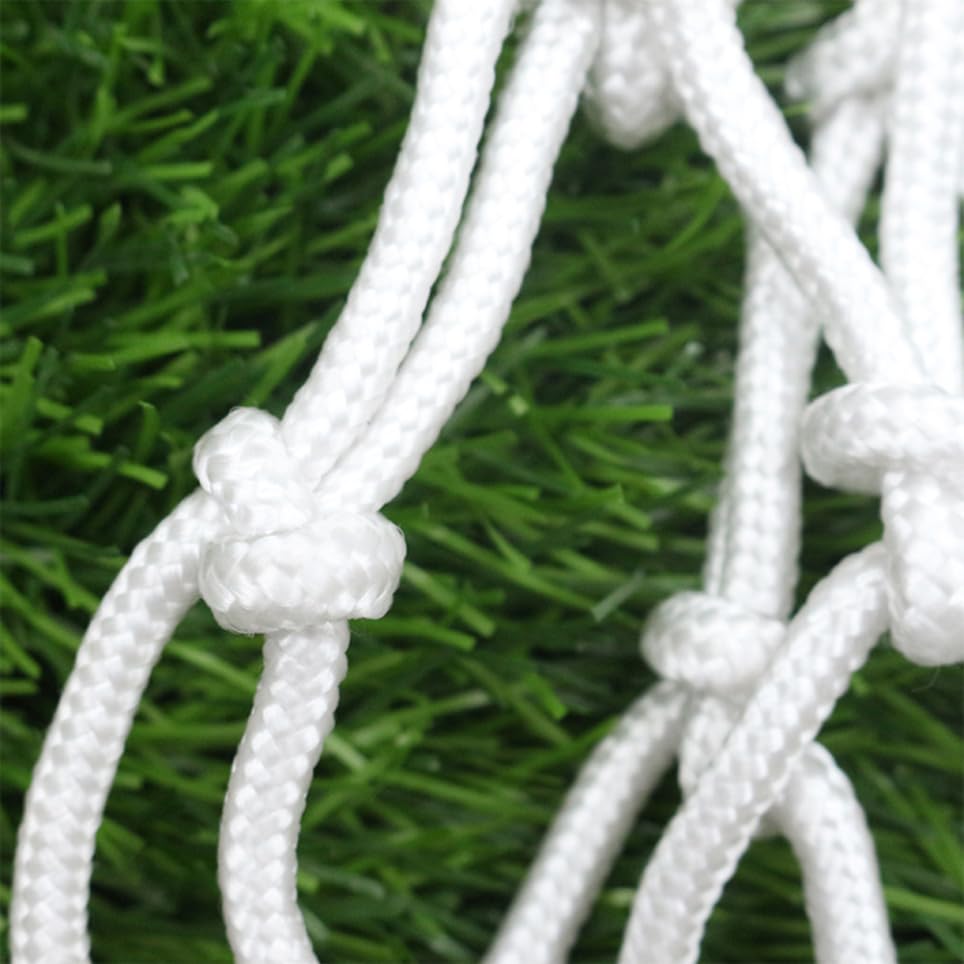 SUPVOX Standard Professional Braided Basketball Net Durable White Polyester for Sports Heavy Duty Design for Use and Weather Resistance