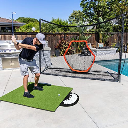 GoSports All-Weather Golf Ball Trays with 70 Ball Capacity - Black or Green - Compatible with All Hitting Mats - color: Black