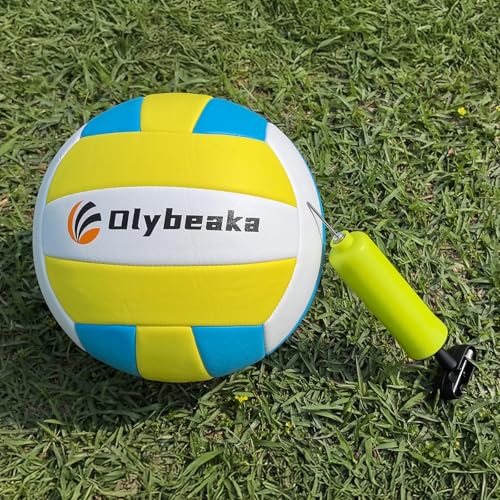 6-Angle Adjustable Volleyball Rebounder Net 7x4ft, High Stable Bounce Back Training Equipment for Practicing Volleying Bumping Spiking with High-Tension Net, PU Volleyball and Pump, Stakes