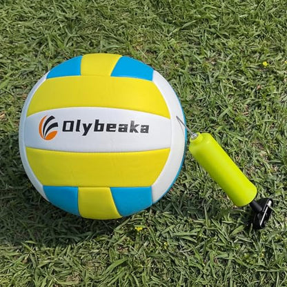 6-Angle Adjustable Volleyball Rebounder Net 7x4ft, High Stable Bounce Back Training Equipment for Practicing Volleying Bumping Spiking with High-Tension Net, PU Volleyball and Pump, Stakes
