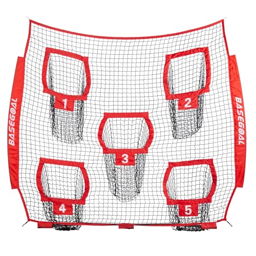 BaseGoal Football Replacement Net(NET ONLY),Heavy Duty Knotless for Football Throwing Training, Improve QB Throwing Accuracy - color: Red, style: 7Ft x7Ft