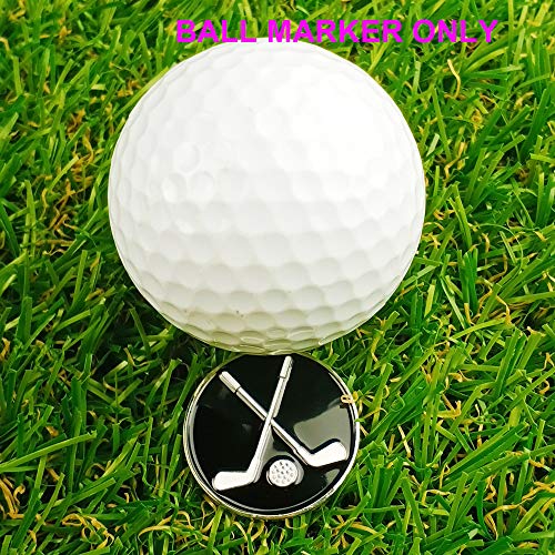 Golf Ball Markers with Hat Clips Value Sets for Men Women Golfer, Removable Attaches Easily to Golf Cap Premium Gifts - color: mixed 4 golf ball markers