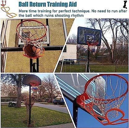Basketball Hoop Returner Shot Return Apparatus Hook Ball for Kids Rebounder Shooting Training Aid Lightweight Trainer Outdoor Sport Attachment