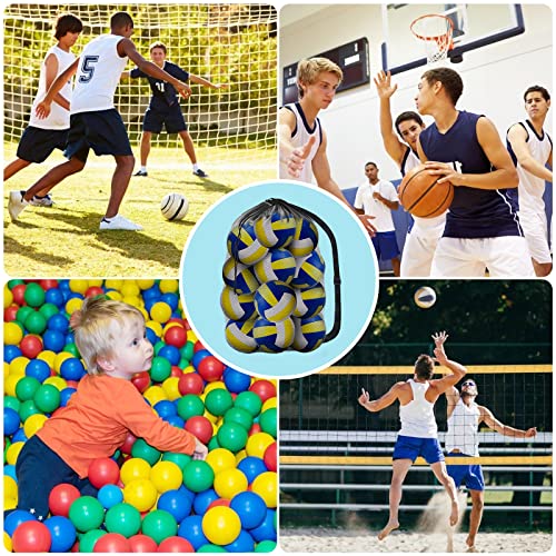 BROTOU Extra Large Sports Ball Bag Mesh, Basketball Bags Team Balls, Adjustable Shoulder Strap, Ball Bags for Holding Soccer, Football, Volleyball, Swimming Gear (30” x 40”) - color: 2PCS