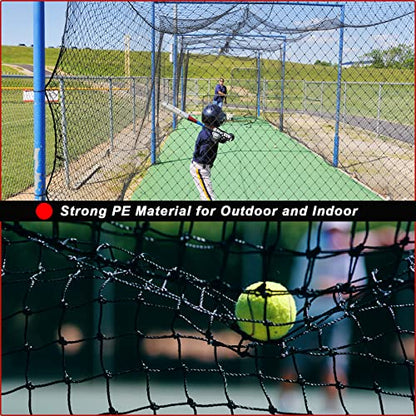 Baseball Softball Backstop Nets,Sports Net,Sports Netting Barrier,Sports Netting for Backyard,Twisted Knotted PE Net