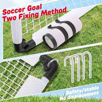 KETIEE Kids Soccer Goals for Backyard: 35" x 23" Mini Foldable Football Goals Set, Portable Kids Soccer Goal with Carry Bag & Soccer Ball for Garden Outdoor Indoor, Soccer Toy for Boys Girls Ages 3+