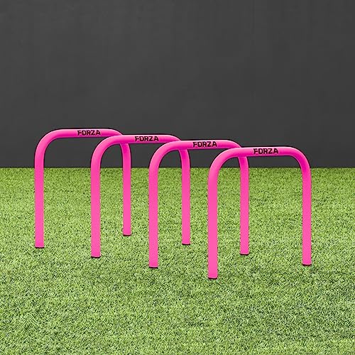 FORZA Pro Soccer Passing Arcs | Set of 4 Elite-Level Soccer Targets to Enhance Passing Techniques & Accuracy - Optional Carry Bag & Bases - color: Pink, size: Without Bases