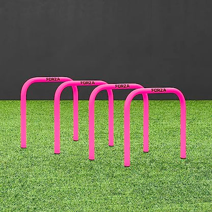 FORZA Pro Soccer Passing Arcs | Set of 4 Elite-Level Soccer Targets to Enhance Passing Techniques & Accuracy - Optional Carry Bag & Bases - color: Pink, size: Without Bases
