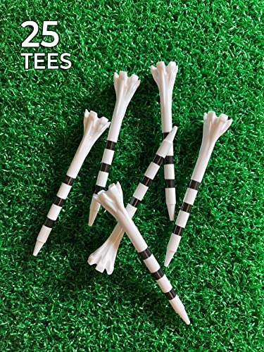 Champ Zarma FLYtee My Hite 3-1/4" 25 count - color: White/Black Stripes