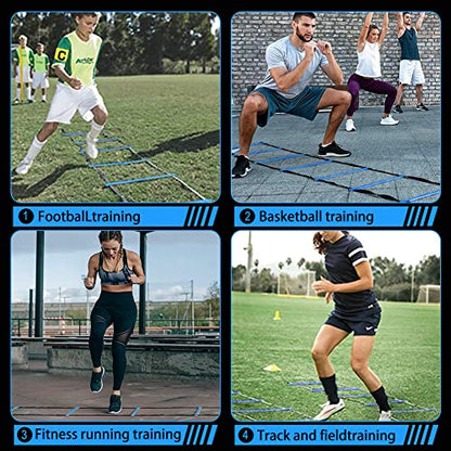 Agility Training Equipment Set, Soccer Training Equipment for Kids,Football Training Equipment,Agility Ladder Speed Training Equipment
